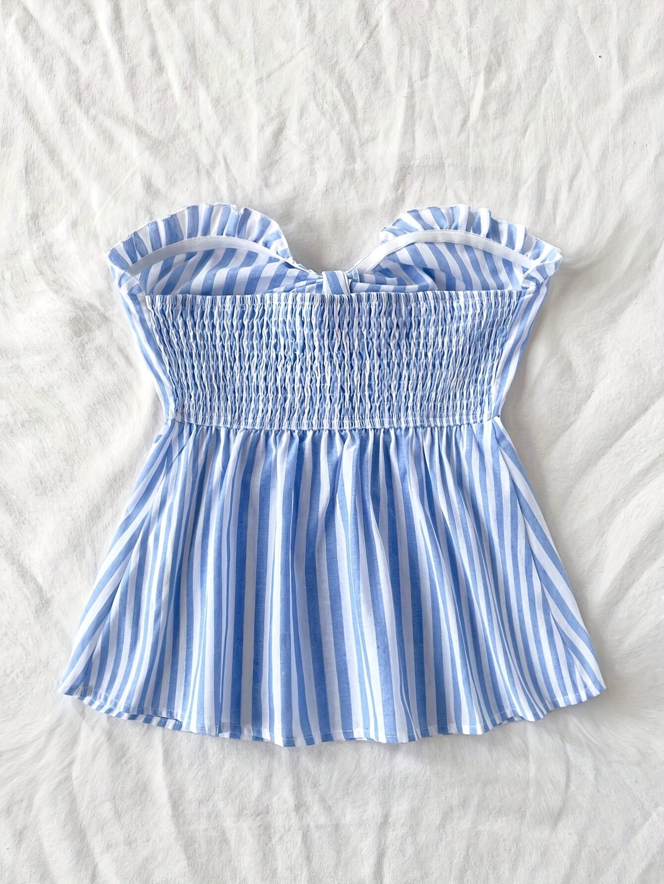 Top bustier met strepen, voorgebonden, casual stijl voor dames