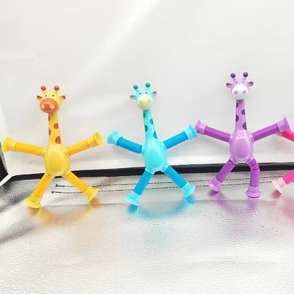 Jouet Girafe Télescopique à Ventouse pour Bébé et Enfant – Jouet Éducatif et Sensoriel Ludique
