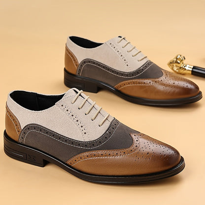 Men's Dress Shoes Elegant Brogue Style for Business and Formal Occasions