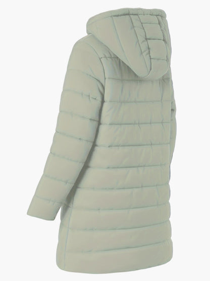 Manteau d'hiver élégant pour femme à capuche large – Style matelassé urbain