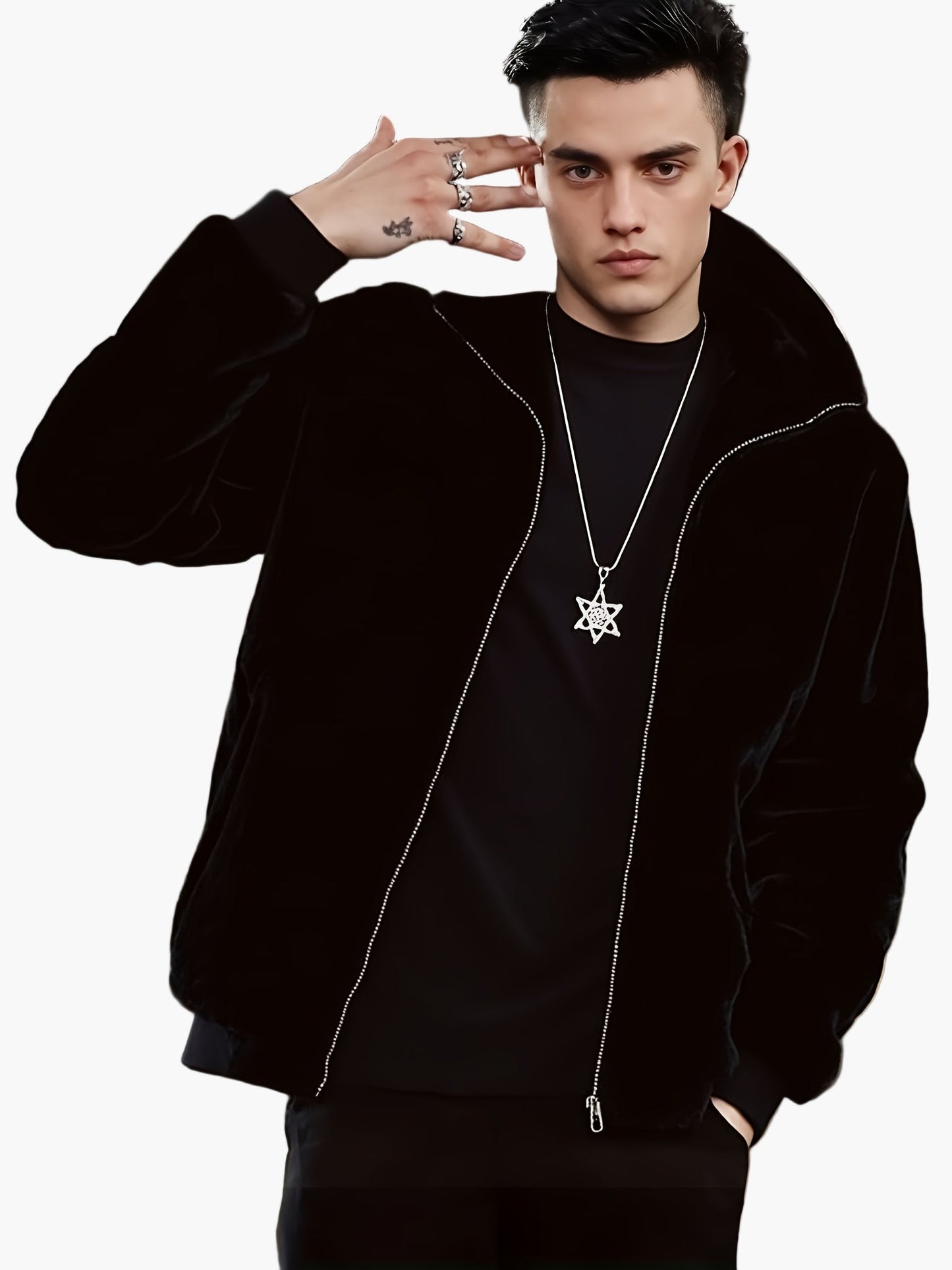 Veste à Capuche Homme Style Urbain Chaud pour l'Hiver