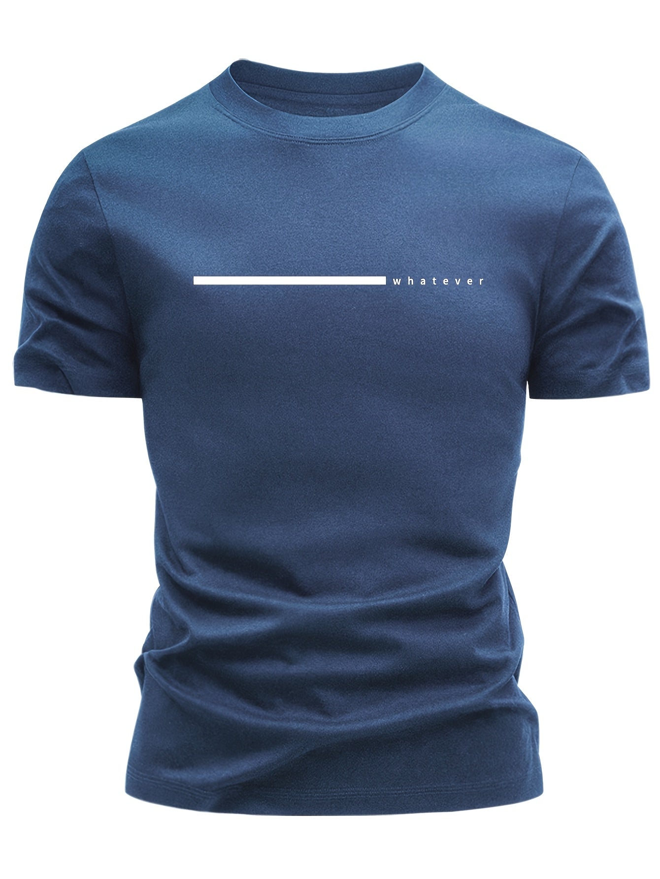 Herret-shirt i afslappet stil med moderne "whatever" tryk til hverdag