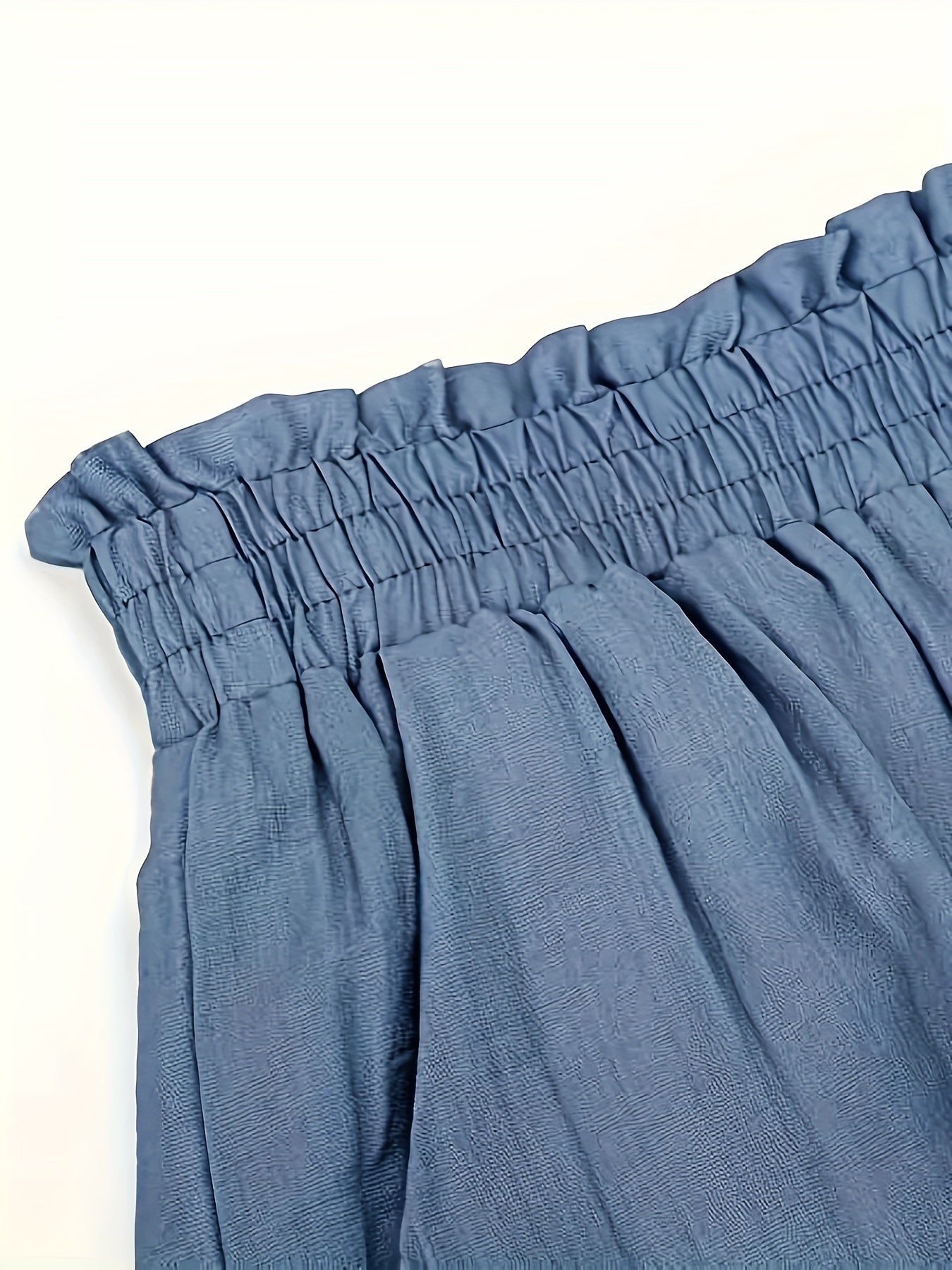 Shorts femme style bohème à taille froncée pour l'été, idéal pour les vacances et le quotidien