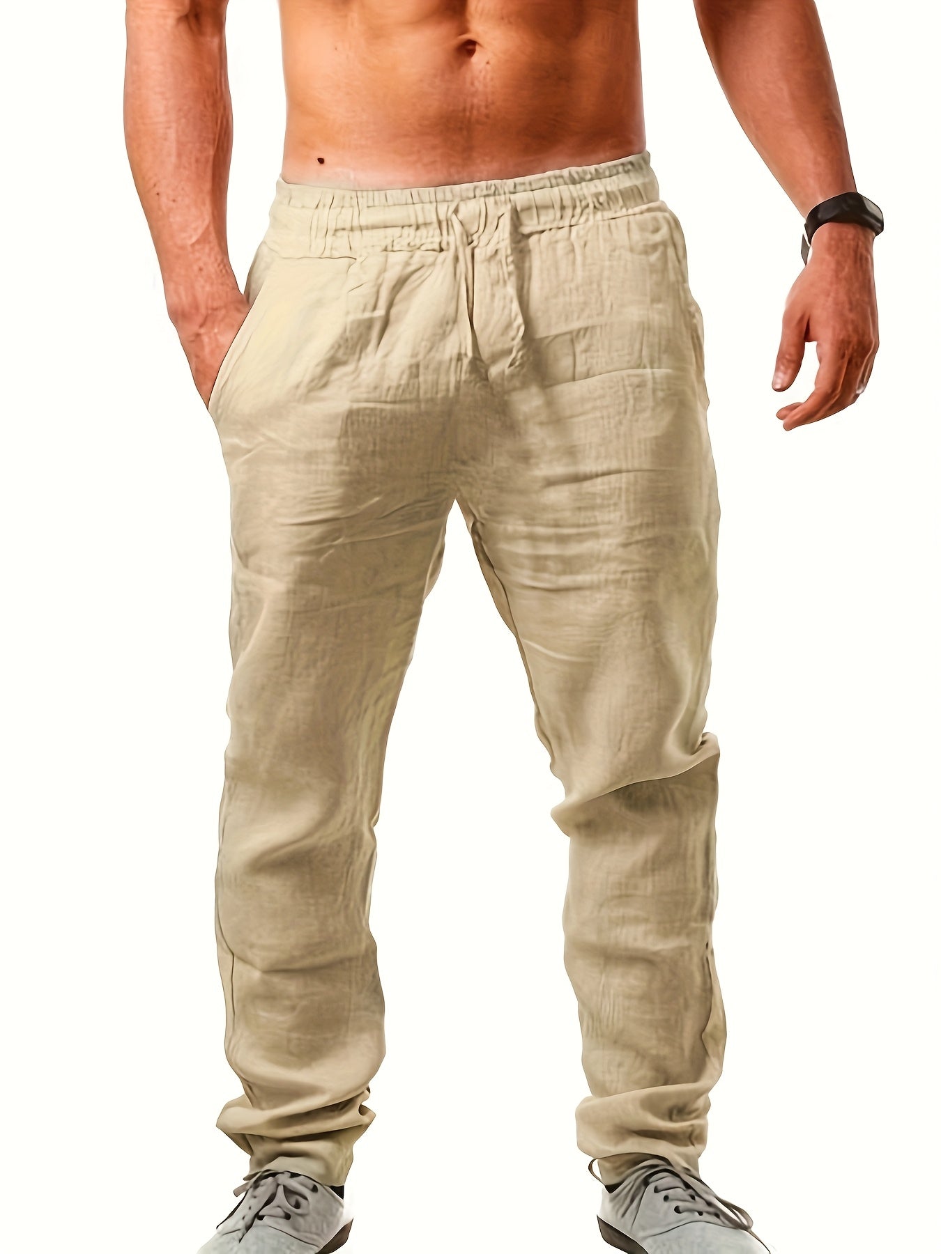 Heren casual joggingbroek met rechte pijpen voor de zomer