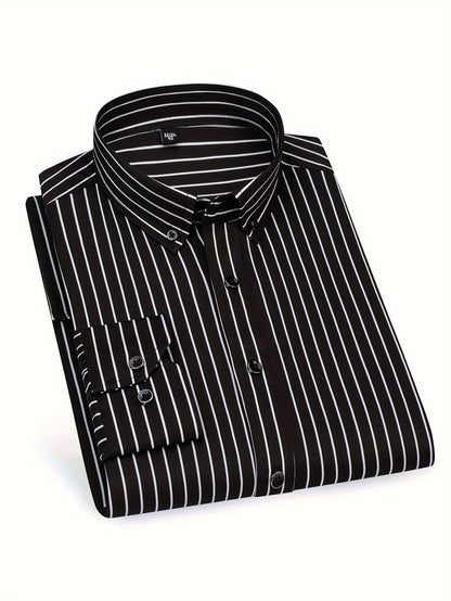 Camisa de rayas estilo casual para hombre – Ideal para salidas y ocasiones informales