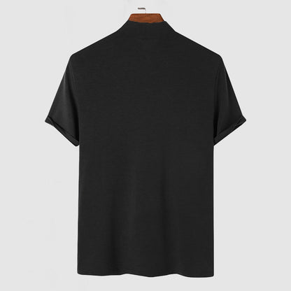 Camiseta de cuello alto moderna para hombre – Estilo actual y ceñido, ideal para un aspecto urbano o elegante