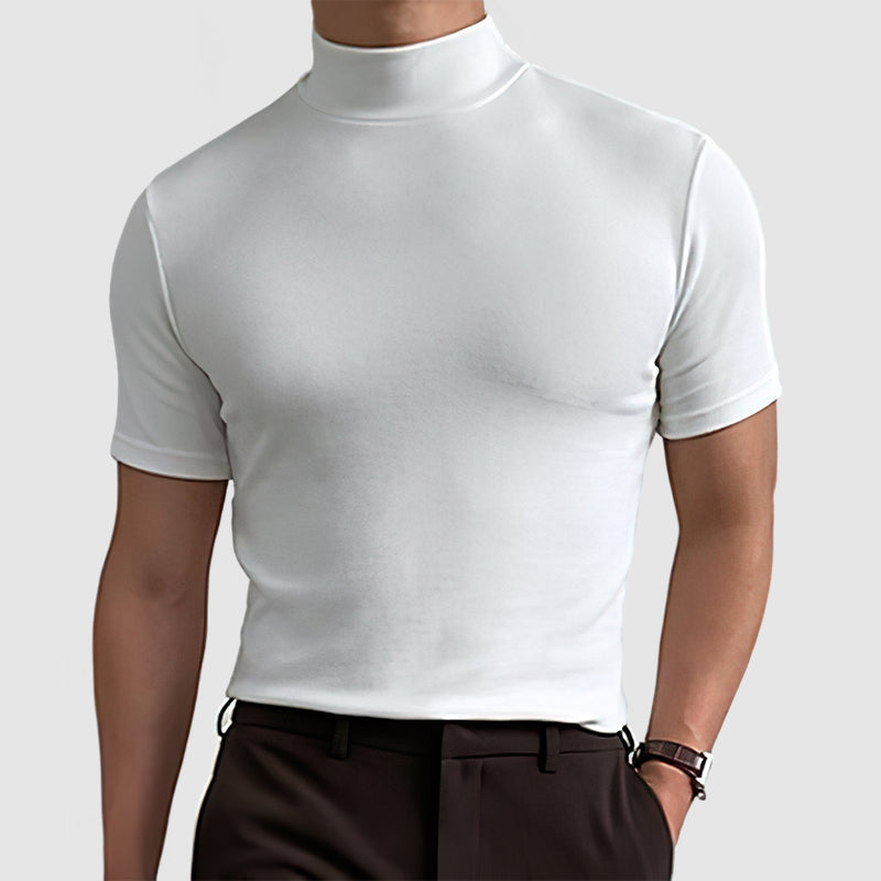 Camiseta de cuello alto moderna para hombre – Estilo actual y ceñido, ideal para un aspecto urbano o elegante