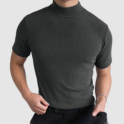 Camiseta de cuello alto moderna para hombre – Estilo actual y ceñido, ideal para un aspecto urbano o elegante