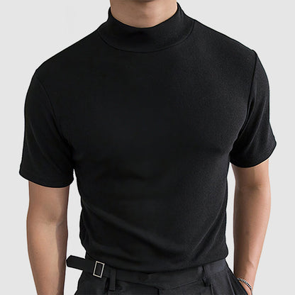 Camiseta de cuello alto moderna para hombre – Estilo actual y ceñido, ideal para un aspecto urbano o elegante