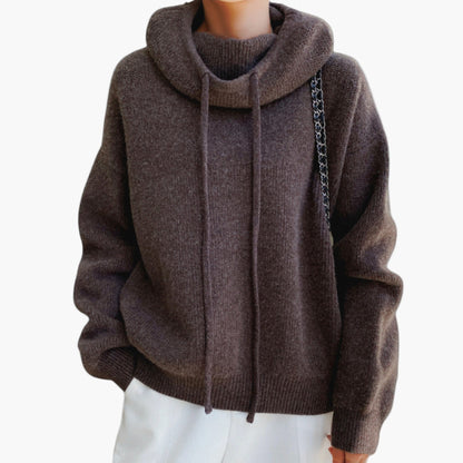 Sweat à capuche en maille pour femme, style décontracté et confortable