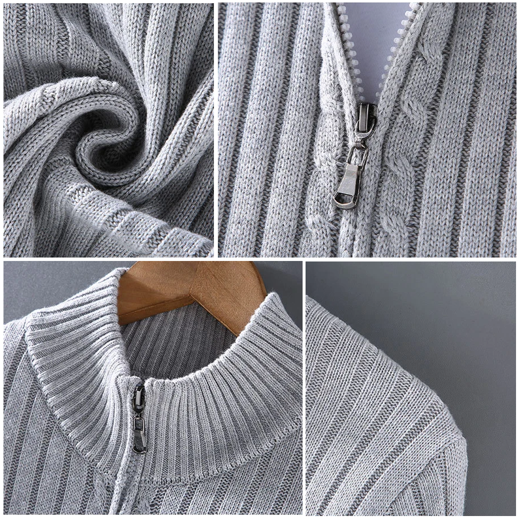 Thibault™ - Cardigan Zippé Décontracté