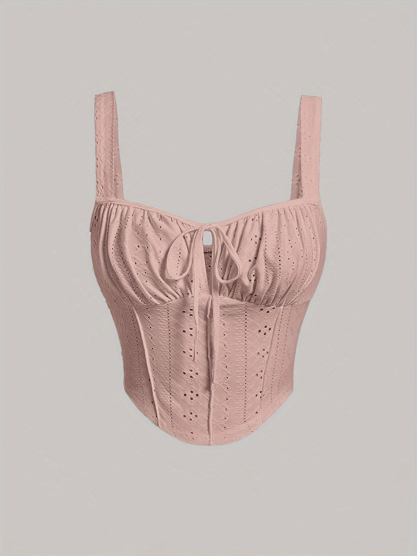 Bustier femenino estilo corsé bordado elegante para primavera y verano
