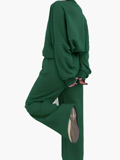 Ensemble décontracté femme deux pièces à fermeture zippée pour loisirs et détente