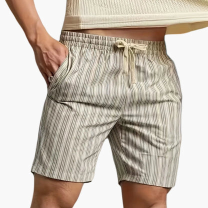 Short décontracté à rayures pour homme, style basique, idéal pour le golf et les loisirs