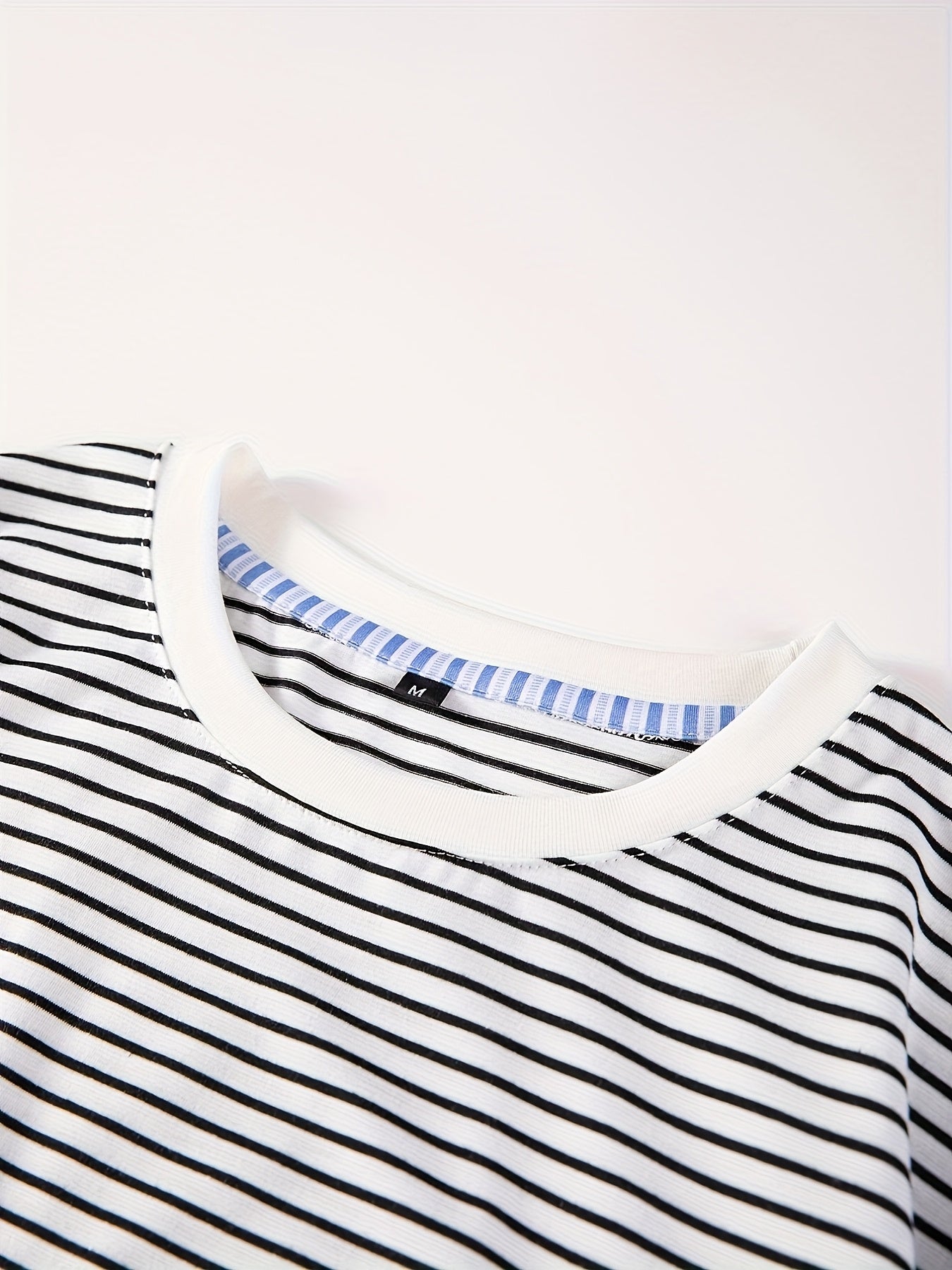 T-shirt a righe orizzontali uomo stile casual moderno maniche corte