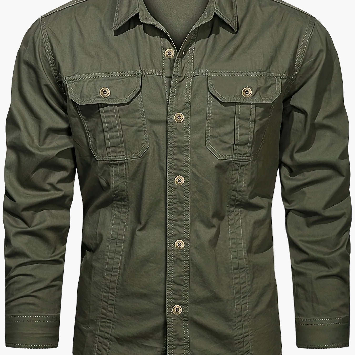 Men's casual long-sleeve shirt in outdoor style – Ideal for weekends and leisure activities