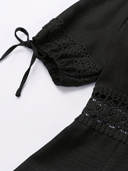 Elegant boheme-stil kjole til kvinder med flæser til forår og sommer