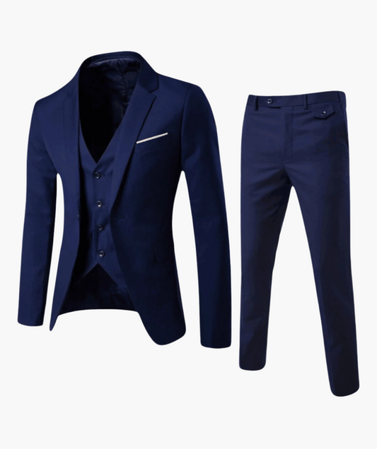 Costume Homme Élégant 2 Pièces – Veste et Pantalon, Style Classique pour Mariage et Affaires