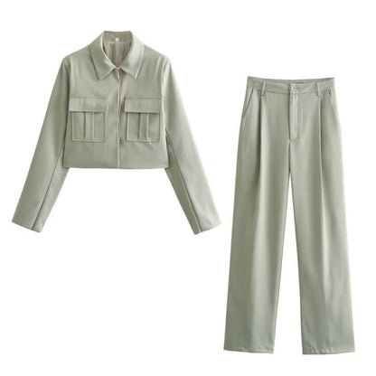 Jane – Costume Élégant avec Pantalon Droit