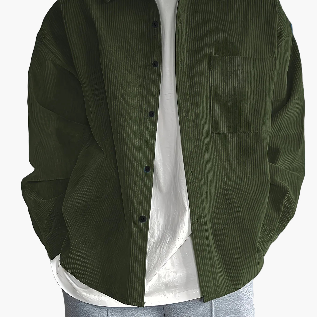 Camisa Sobrecamisa Hombre Estilo Casual para Uso Diario