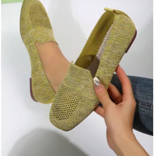 Juliet – Chaussures à Talon Plat Tissées Volantes pour Femmes