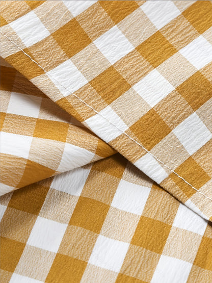 Casual Plaid Shirt for Men Versatile Urban Style