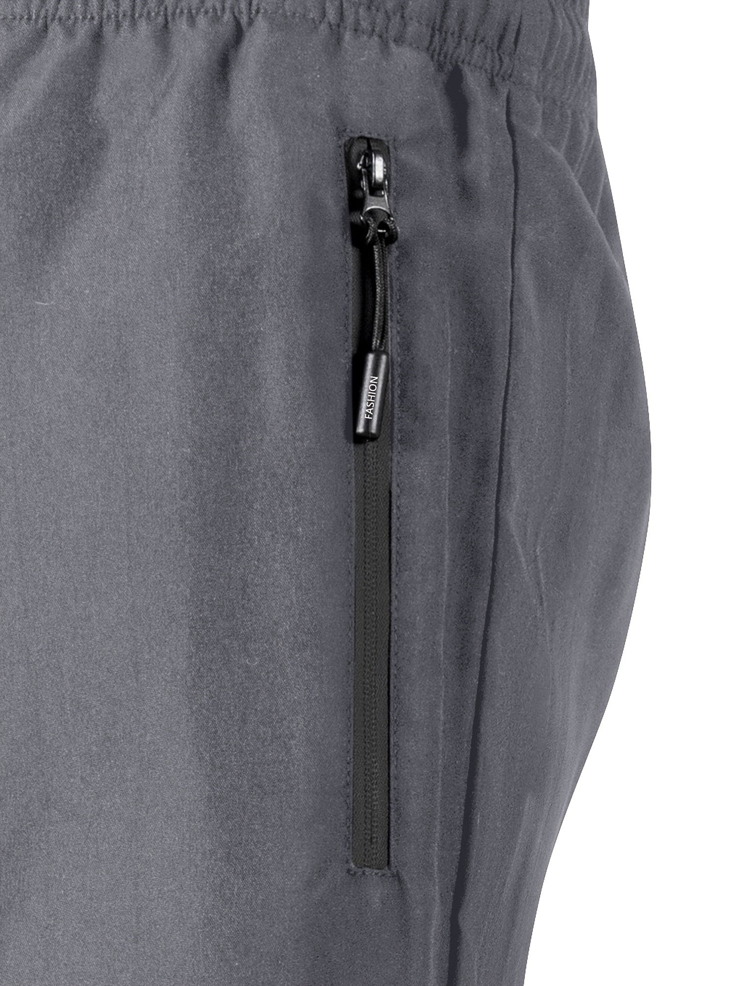 Short deportivo para hombre con múltiples bolsillos y cierre de cremallera, estilo casual para actividades deportivas y al aire libre