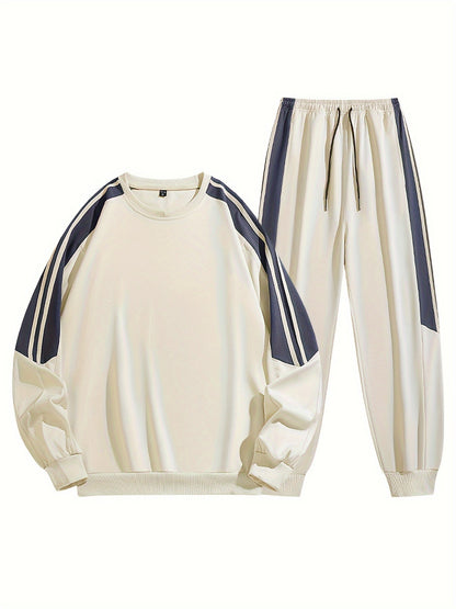 Casual heren trainingspak, sportswear stijl, lange mouwen, ideaal voor herfst/winter