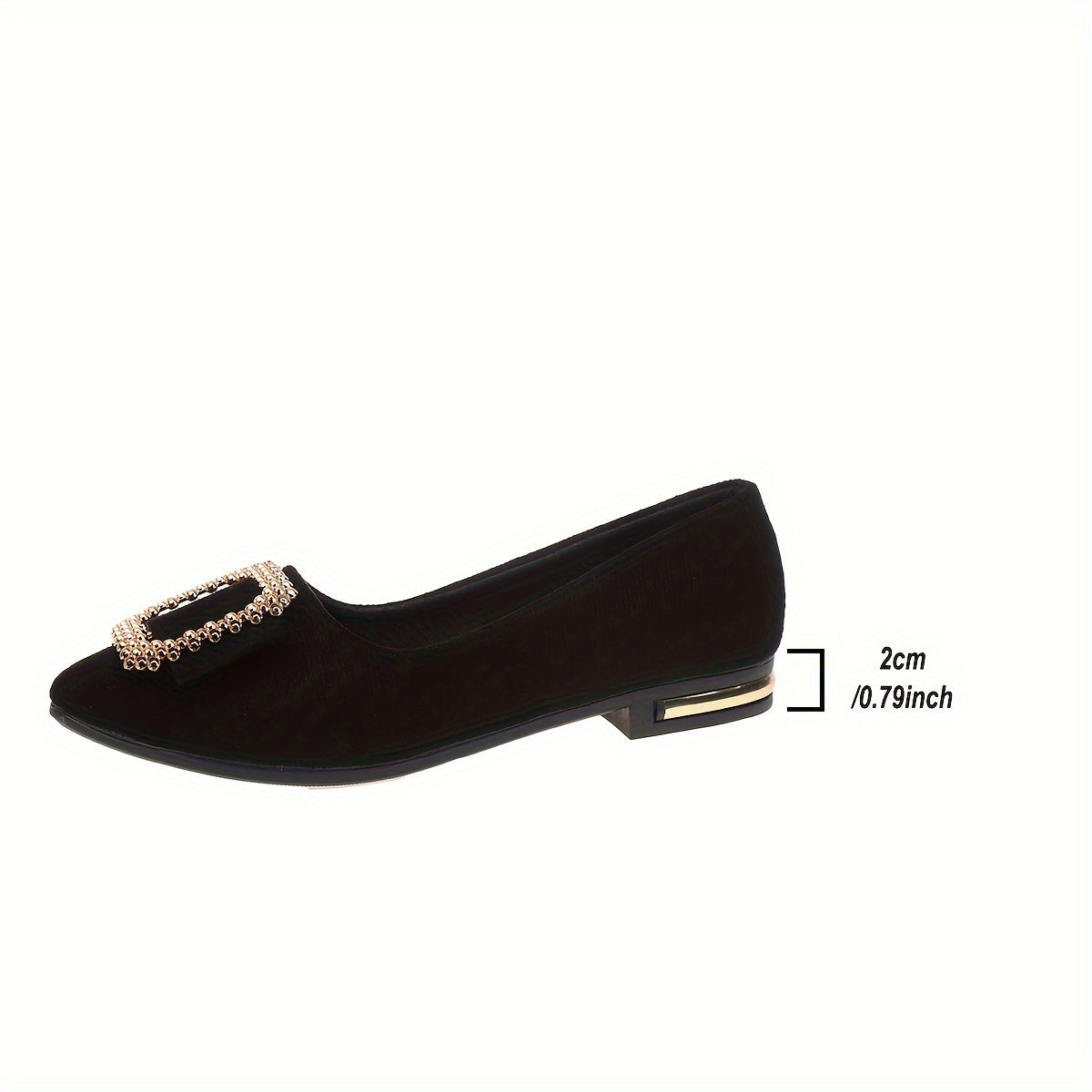 Ballerines élégantes à bout pointu pour femme avec boucle ornementale – Style chic et raffiné pour toutes occasions