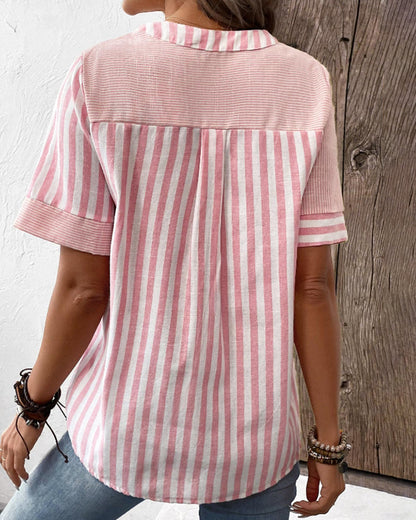 Chemisier Chic en Coton Rayé