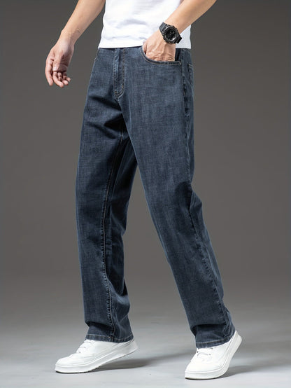 Herenjeans met rechte pasvorm, klassieke stijl, voor dagelijks gebruik