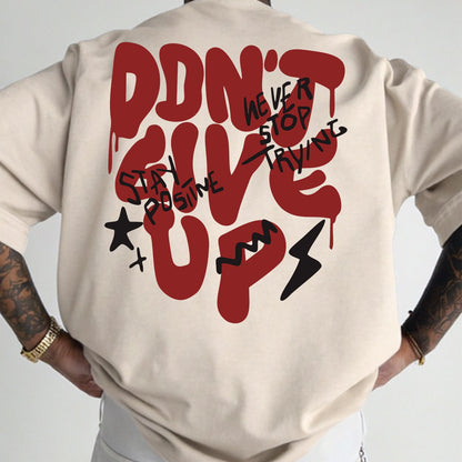 Heren T-shirt streetwear met motief en motiverende grafische print voor dagelijks gebruik