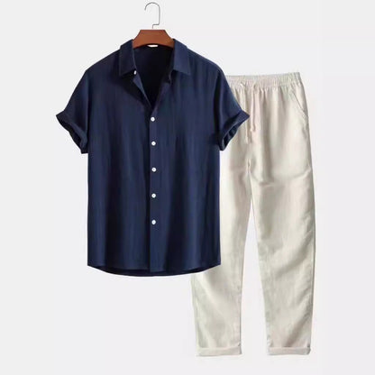 Benjamin – Ensemble Décontracté en Lin et Coton Multi-couleurs