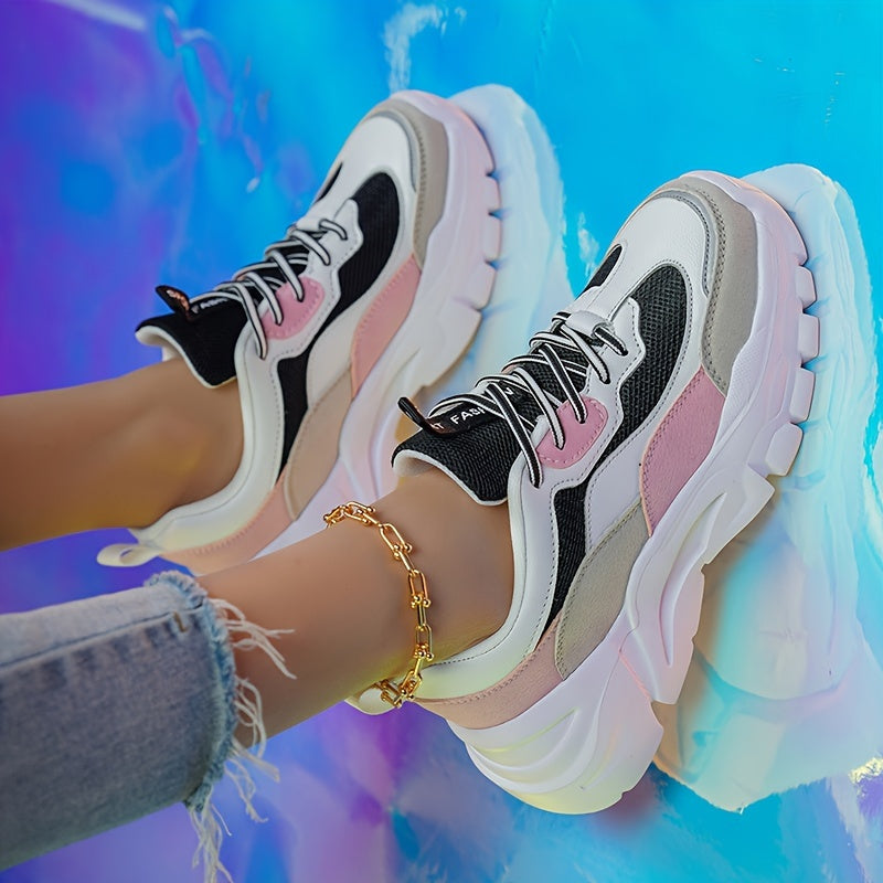 Sneakers da donna autunnali con suola spessa