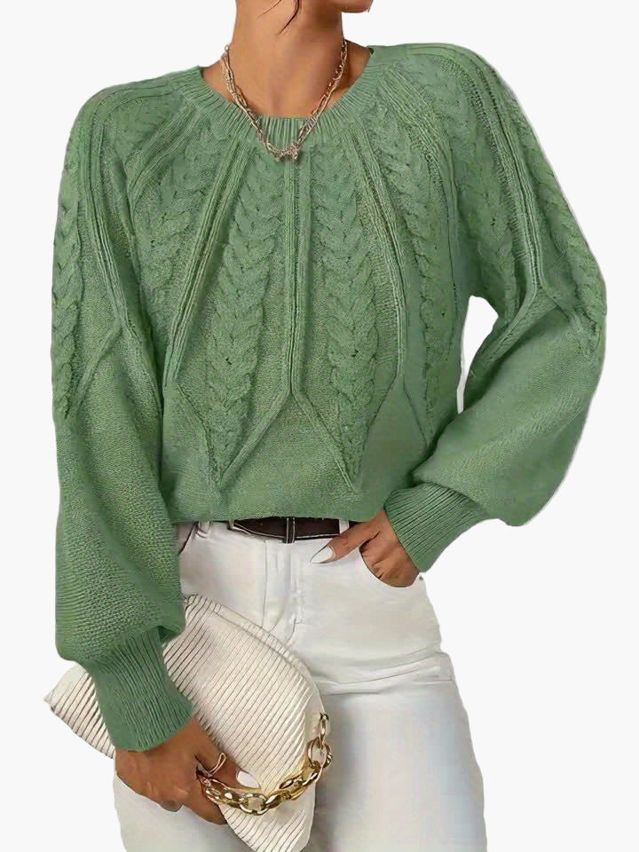 Pull Femme Style Décontracté Chic à Motif Torsadé pour Automne et Printemps