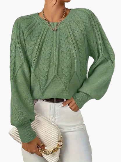 Pull Femme Style Décontracté Chic à Motif Torsadé pour Automne et Printemps