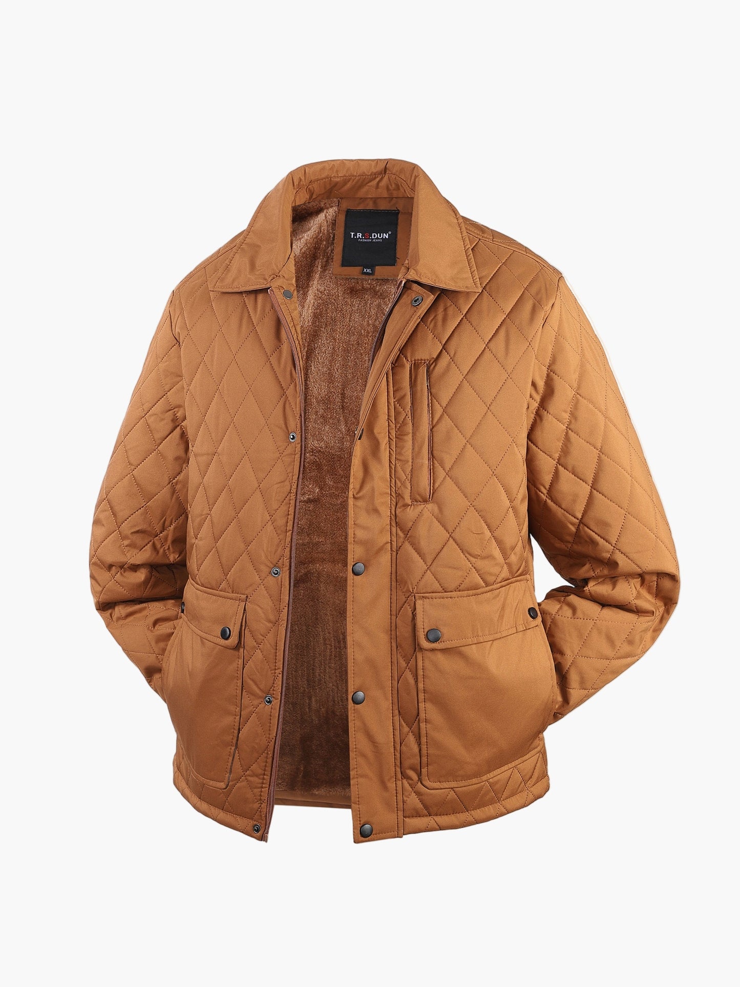 Veste matelassée décontractée pour homme style urbain avec poches et col classique