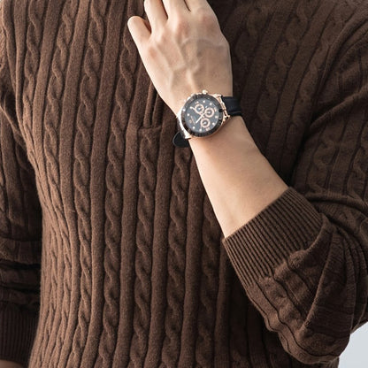 Pull à Col Montant Zippé Homme Style Casual Motif Torsadé pour Automne Hiver