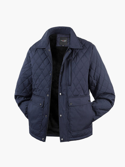 Veste matelassée décontractée pour homme style urbain avec poches et col classique
