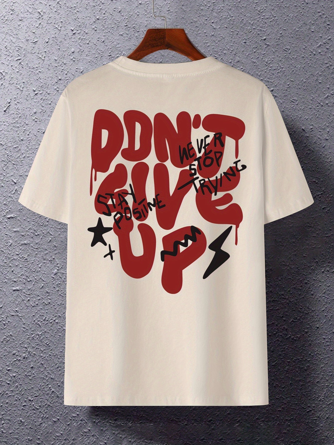 Heren T-shirt streetwear met motief en motiverende grafische print voor dagelijks gebruik