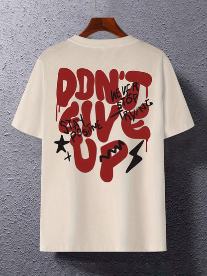Heren T-shirt streetwear met motief en motiverende grafische print voor dagelijks gebruik