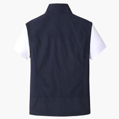 Gilet sans manches homme style urbain polyvalent pour loisirs et activités extérieures
