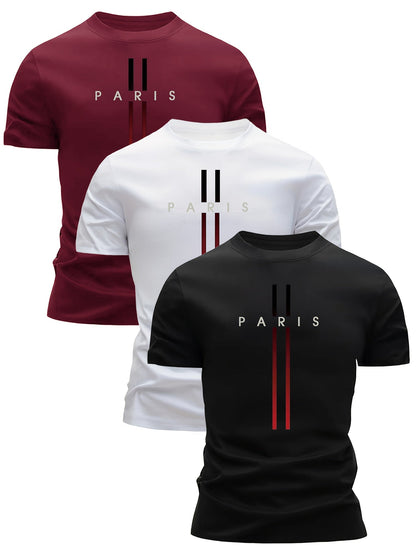 T-shirt homme style urbain Paris graphique tendance pour loisirs et sorties