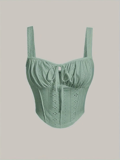 Bustier femenino estilo corsé bordado elegante para primavera y verano