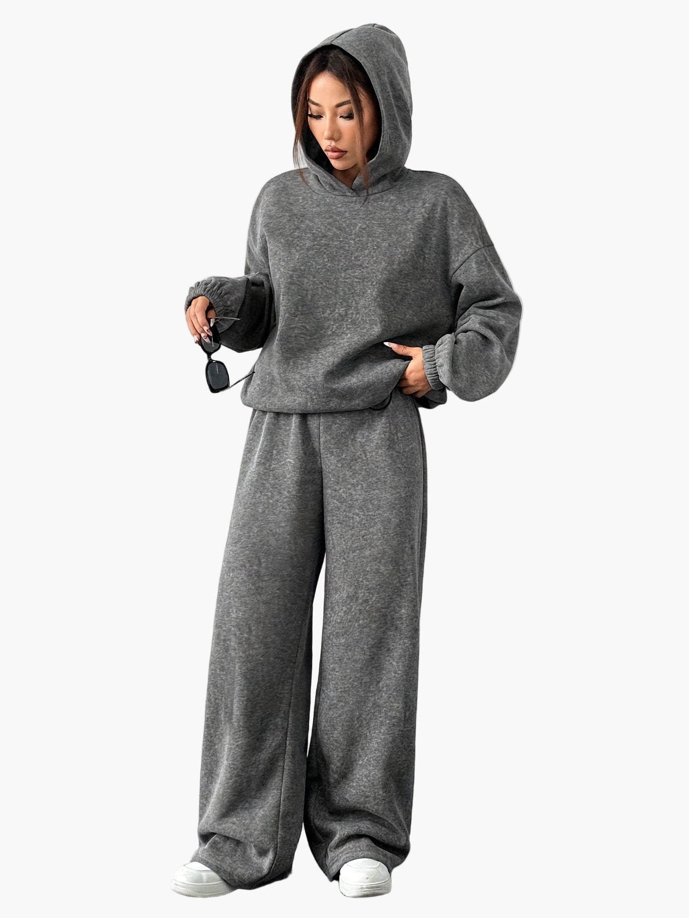 Ensemble de survêtement décontracté pour femme, style ample, idéal pour détente et loisirs