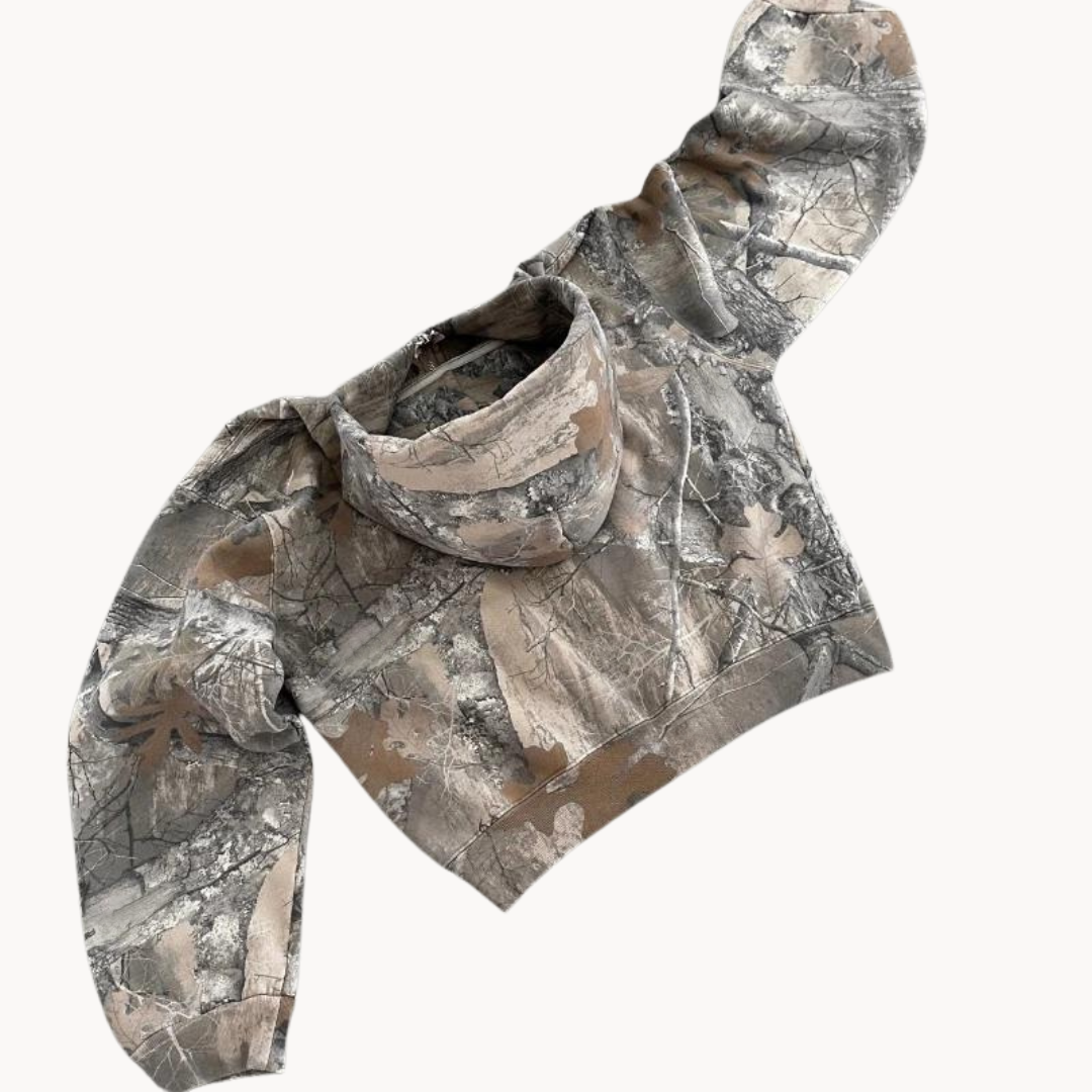 Sweat à Capuche Oversize Camouflage Unisexe Streetwear pour Loisirs et Outdoor