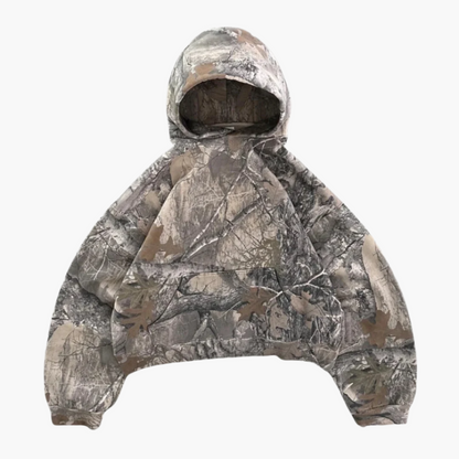 Sweat à Capuche Oversize Camouflage Unisexe Streetwear pour Loisirs et Outdoor
