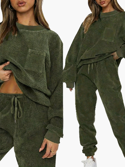 Ensemble décontracté femme deux pièces style urbain pour automne/hiver