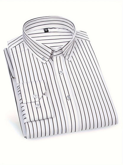 Camisa de rayas estilo casual para hombre – Ideal para salidas y ocasiones informales