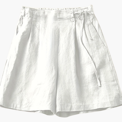Shorts vita alta donna taglio ampio stile casual estivo